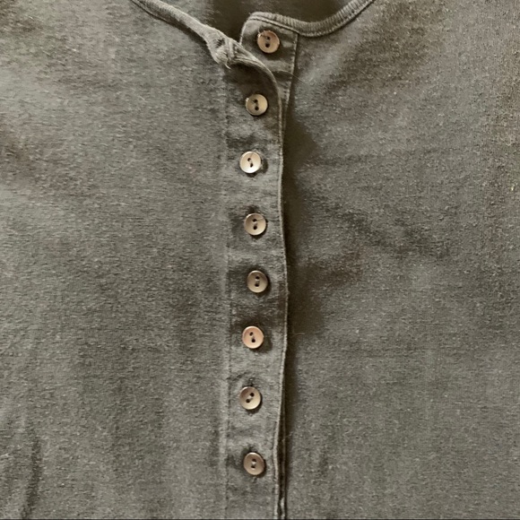 Vintage oversized black button down  top - Picture 4 of 5